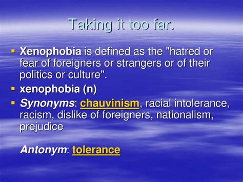  Xenophobia: A Tale Woven From Threads of Fear and Prejudice